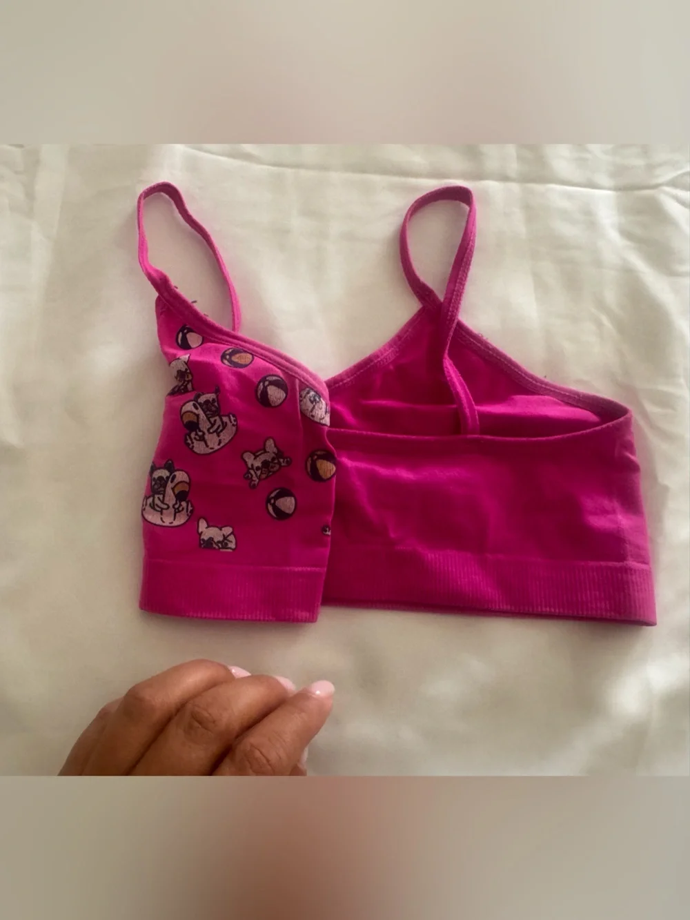Girls Pack of 4  Seamless Bralette Tops - Pink, Hot Pink, Navy size M